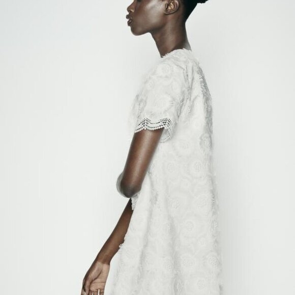 Zara FRINGED MINI DRESS - Picture 3 of 9